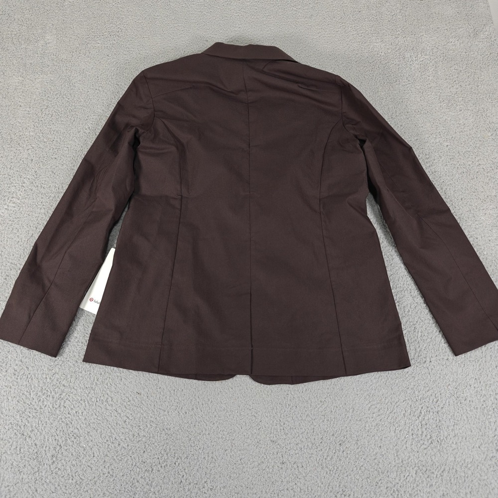 Lululemon Blazer Womens Medium Brown‎ Relaxed-Fit Twill Business Casual Jacket - Picture 8 of 11